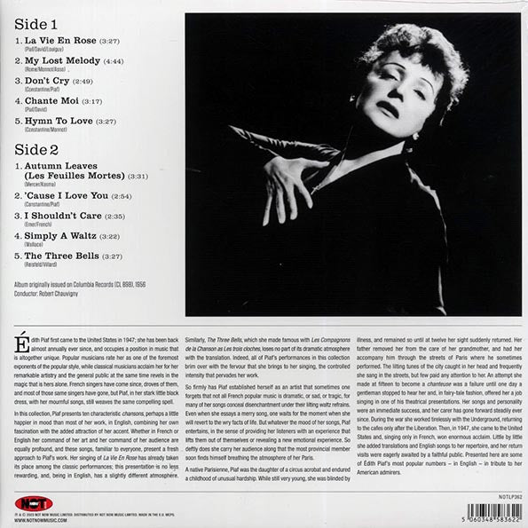 Edith Piaf - La Vie En Rose: Edith Piaf Sings In English (180g) (LP) - PureSound Records