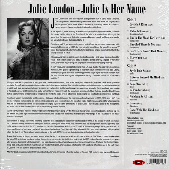 Julie London - Julie Is Her Name (180g) (LP) - PureSound Records