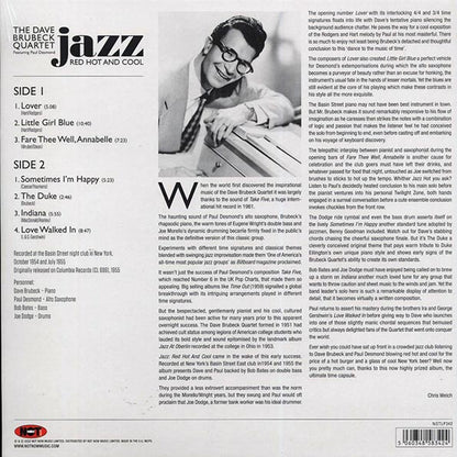 Dave Brubeck Quartet - Jazz: Red Hot and Cool (180g) (LP) - PureSound Records