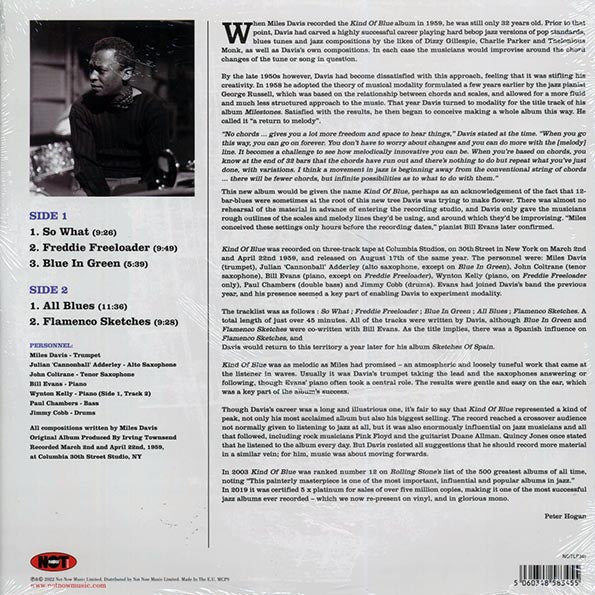 Miles Davis - Kind Of Blue (mono) (180g) - PureSound Records