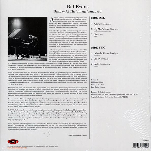 Bill Evans - Sunday At The Village Vanguard (180g) (LP) - PureSound Records