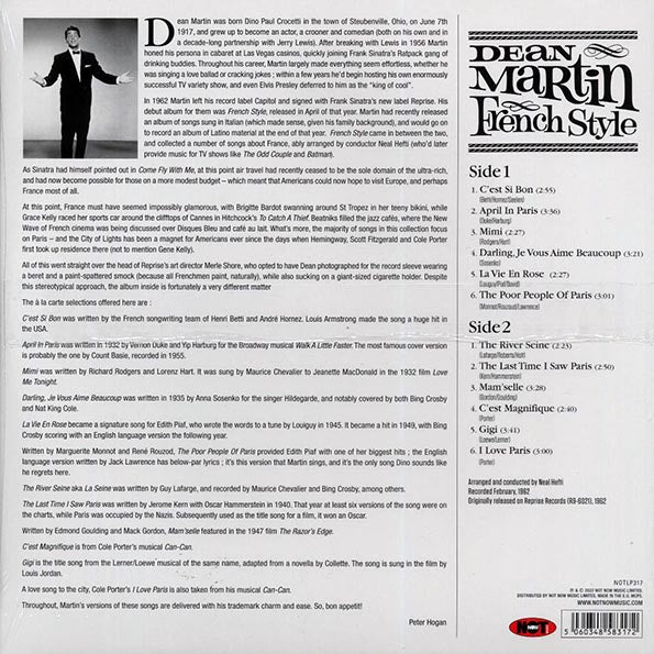 Dean Martin - French Style (180g) (LP) - PureSound Records