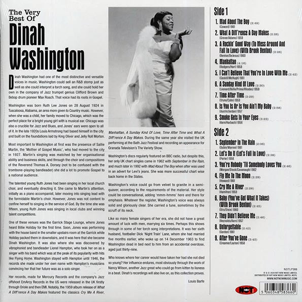 Dinah Washington - The Very Best Of Dinah Washington (180g) (LP) - PureSound Records