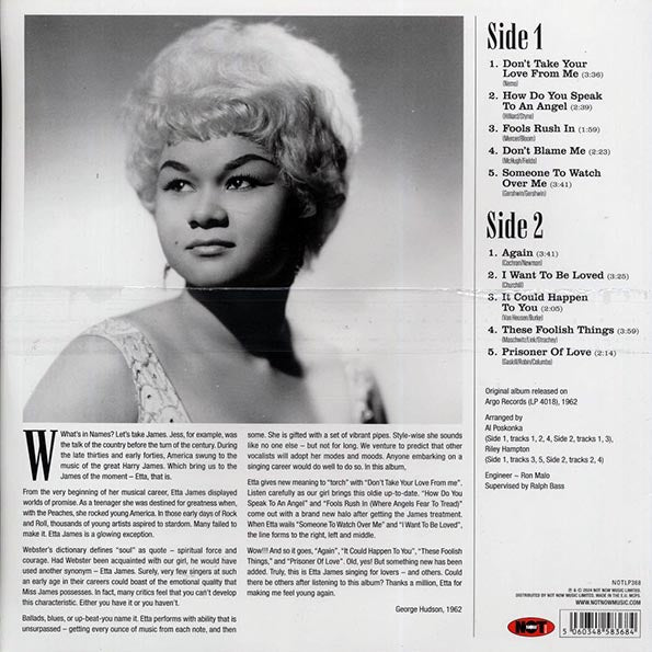 Etta James - Sings For Lovers (180g) (LP) - PureSound Records