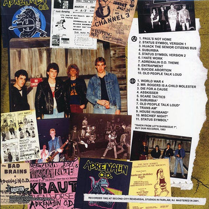 Adrenalin OD - The Barbeque Years: Rare & Unreleased 1982 Demos (ltd. ed.) (orange vinyl) (LP) - PureSound Records