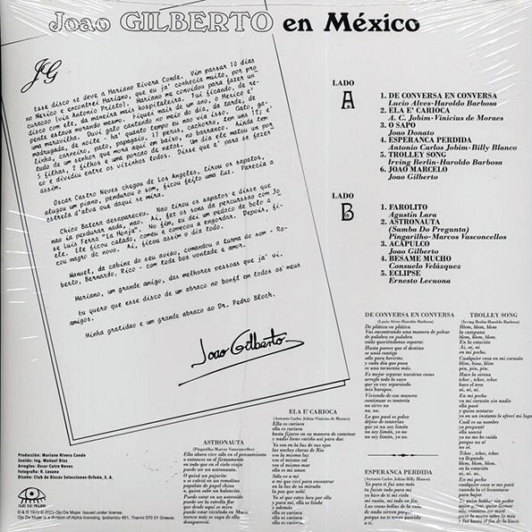 Joao Gilberto - Joao Gilberto En Mexico (ltd. ed.) (LP) - PureSound Records