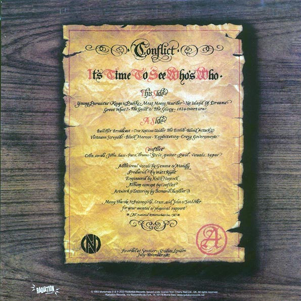Conflict - It's Time To See Who's Who (ltd. 500 copies made) (LP) - PureSound Records