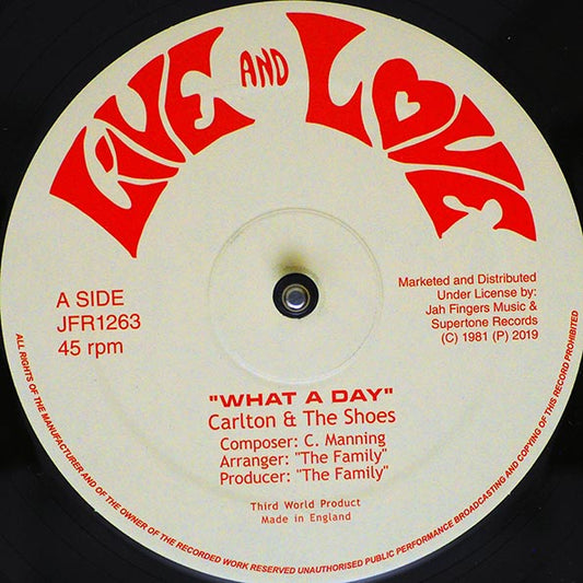 Carlton & The Shoes - What A Day (Extended Mix)  /  Version (12")