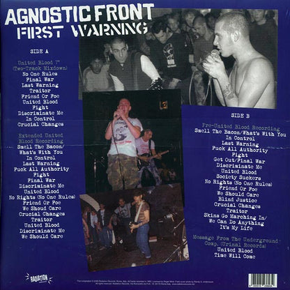 Agnostic Front - First Warning: The United Blood Era Recordings, New York City, 1983 (ltd. ed.) (LP) - PureSound Records