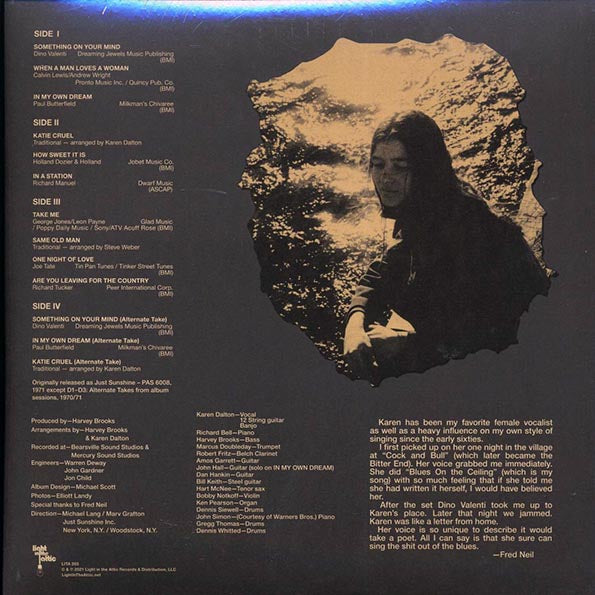 Karen Dalton - In My Own Time: 50th Anniversary Deluxe Edition (50th Anniv. Ed.) (+bonus tracks) (2xLP) (deluxe edition) (RTI press) (incl. 2 x bonus 45rpm records (LP) - PureSound Records