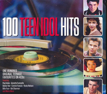 Paul Anka, Annette Funicello, Bobby Vee, Ricky Nelson, Billy Fury, Etc. - 100 Teen Idol Hits (100 tracks) (4xCD) (CD)