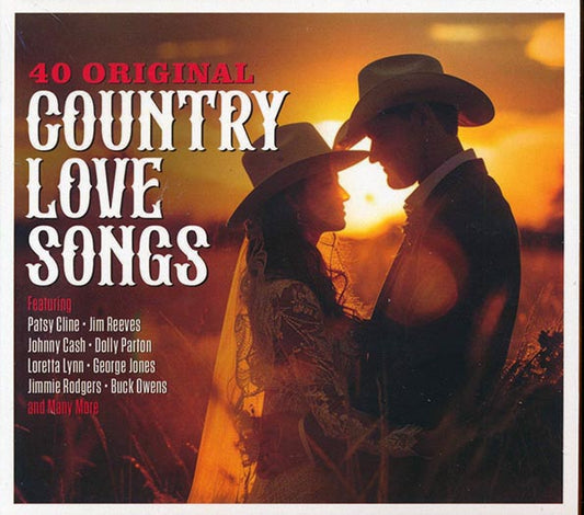 Patsy Cline, Jim Reeves, Johnny Cash, Dolly Parton, Loretta Lynn, Etc. - 40 Original Country Love Songs (40 tracks) (CD)