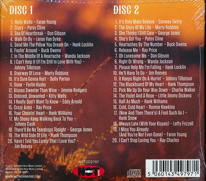 Patsy Cline, Jim Reeves, Johnny Cash, Dolly Parton, Loretta Lynn, Etc. - 40 Original Country Love Songs (40 tracks) (CD)
