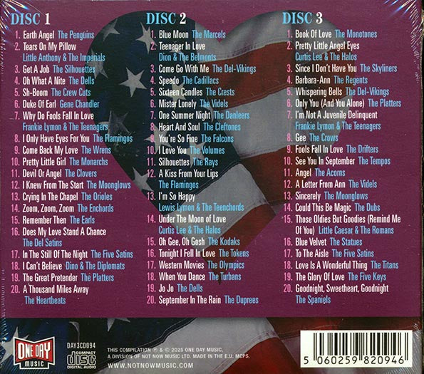 Frankie Lymon & The Teenagers, The Crew Cuts, The Platters, The Regents, Etc. - American Heartbeat: Doo Wop (60 tracks) (3xCD) (CD)