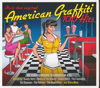 Buddy Holly, Chuck Berry, The Flamingoes, Del Shannon, The Beach Boys, Etc. - American Graffiti: 100 Hits (CD)