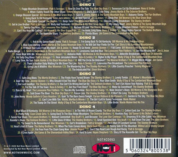 Bill Monroe, Flatt & Scruggs, The Stanley Brothers, Etc. - 100 Bluegrass Favourites (100 tracks) (4xCD) (CD)
