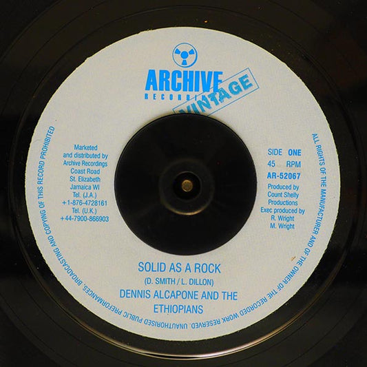 Dennis Alcapone, The Ethiopian - Solid As A Rock  /  Mighty Soul Rebels - Judgment Day Is Near (7")