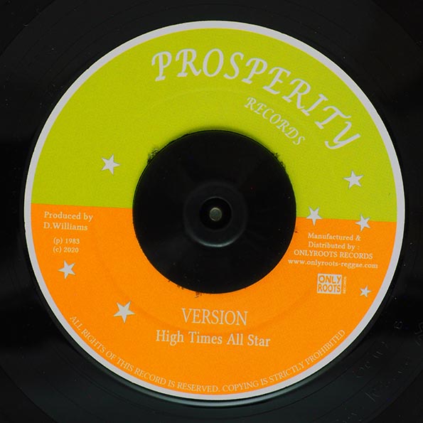 Delroy Williams - Scars Of War  /  High Times All Stars - Version (7")