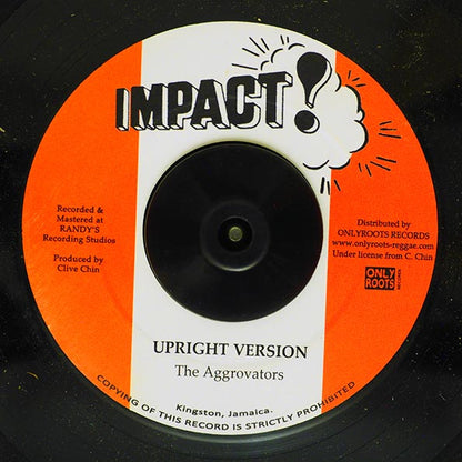 Johnny Clarke - Be Upright Natty Dread  /  The Aggrovators - Upright Version (7")