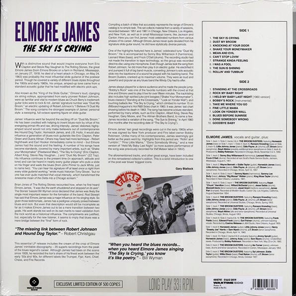 Elmore James - The Sky Is Crying: 20 All-Time Original Blues Classics (LP) - PureSound Records