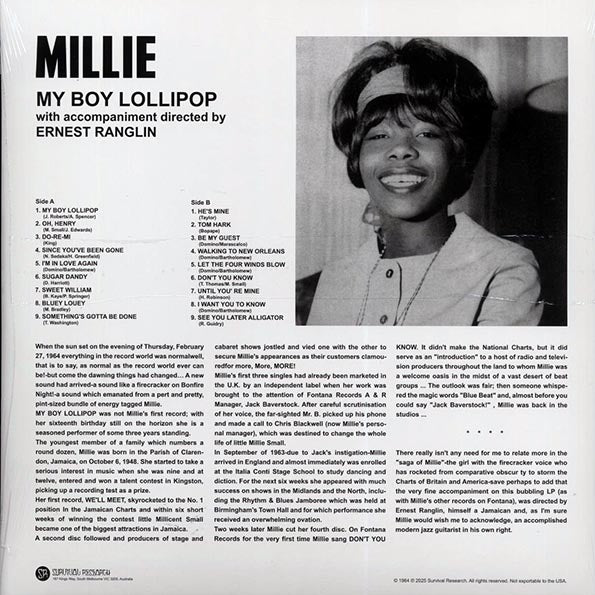 Millie - My Boy Lollipop (LP) - PureSound Records