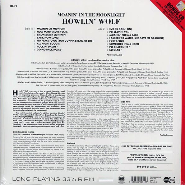 Howlin' Wolf - Moanin' In The Moonlight (+15 bonus tracks) (LP) - PureSound Records