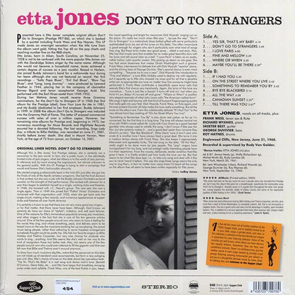 Etta Jones - Don't Go To Strangers (+3 bonus tracks) (LP) - PureSound Records