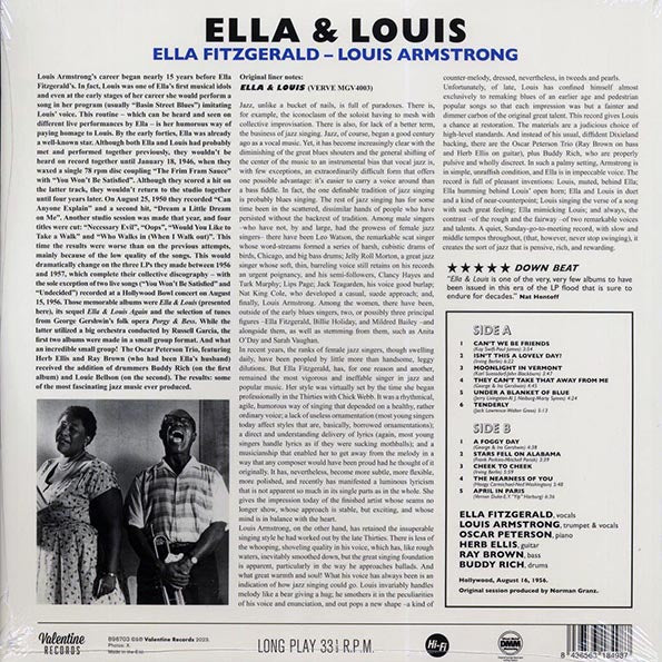 Ella Fitzgerald, Louis Armstrong - Ella And Louis (mono) (LP) - PureSound Records