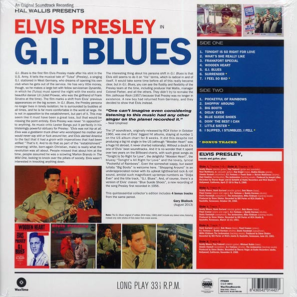 Elvis Presley - GI Blues (+4 bonus tracks) (LP) - PureSound Records