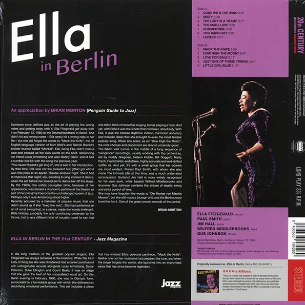 Ella Fitzgerald - Ella In Berlin (+3 bonus tracks) (180g) (LP) - PureSound Records