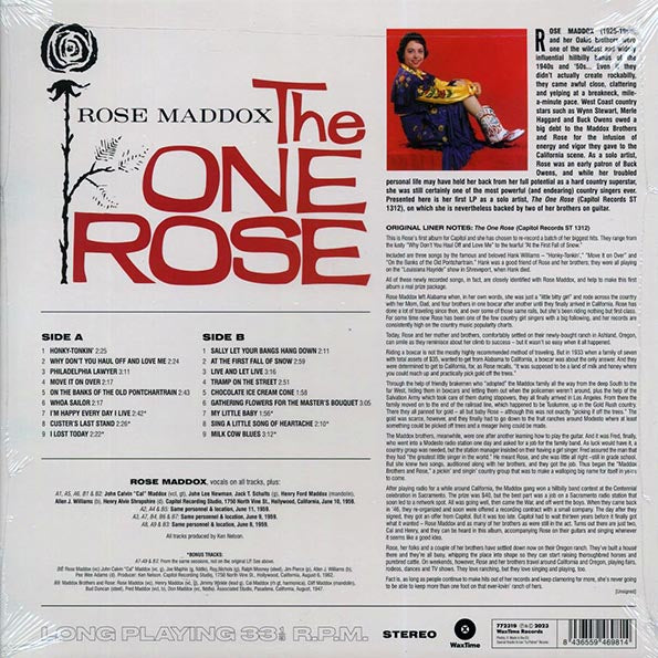 Rose Maddox - The One Rose (+6 bonus tracks) (ltd. ed.) (LP)