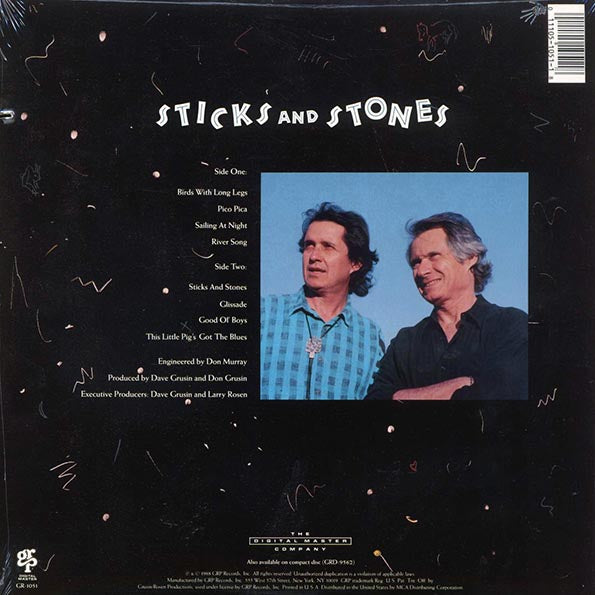 Dave Grusin, Don Grusin - Sticks And Stones (1988 ORIGINAL PRESS) (LP) - PureSound Records