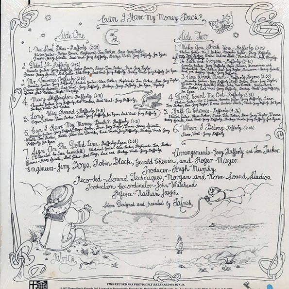 Gerry Rafferty - Can I Have My Money Back? (1973 ORIGINAL PRESS) (orig. press) (LP) - PureSound Records