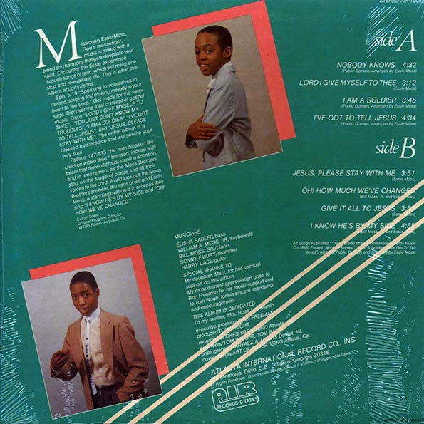 Missionary Essie Moss & The Moss Brothers - Nobody Knows (1984 ORIGINAL PRESS) (LP) - PureSound Records