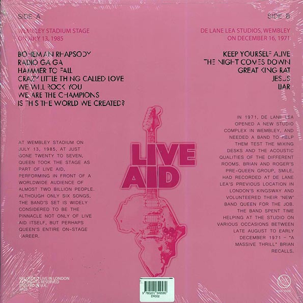 Queen - Live Aid 1985 + D-Lane Studios Wembley 1971 (LP) - PureSound Records