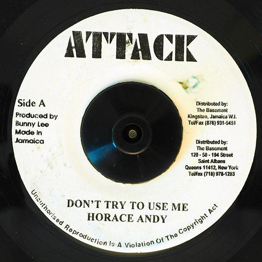 Horace Andy - Don't Try To Use Me  /  The Aggrovators - Version (7")