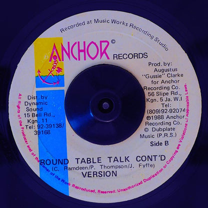 Lady G, Papa San - Round Table Talk  /  Version (7")