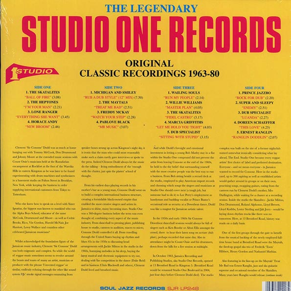 The Skataites, The Maytals, Freddy McKay, Sub Specialist, Ernest Ranglin, Lone Ranger, Etc. - The Legendary Studio One Records: Original Classic Recordings 1963-1980 (LP)