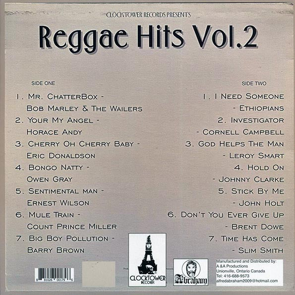 Bob Marley, Horace Andy, John Holt, The Ethiopians, Barry Brown, Etc. - Clocktower Records Presents Reggae Hits Volume 2 (LP) - PureSound Records