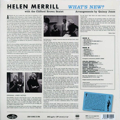 Helen Merrill - What's New? (+4 bonus tracks) (ltd. ed.) (LP) - PureSound Records