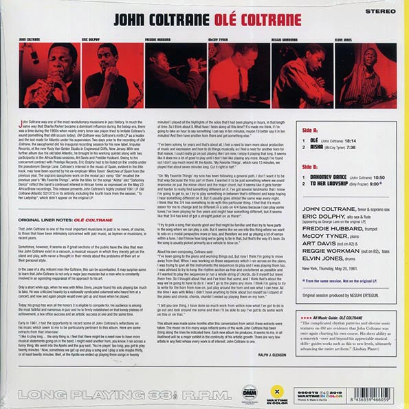 John Coltrane - Ole: The Complete Session (+bonus track) (ltd. ed.) (180g) (LP) - PureSound Records