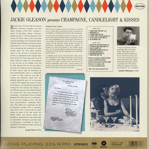 Jackie Gleason - Champagne, Candlelight & Kisses (+bonus track) (ltd. ed.) (LP) - PureSound Records