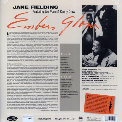 Jane Fielding, The Kenny Drew Quintet - Embers Glow (+4 bonus tracks) (ltd. ed.) (LP) - PureSound Records