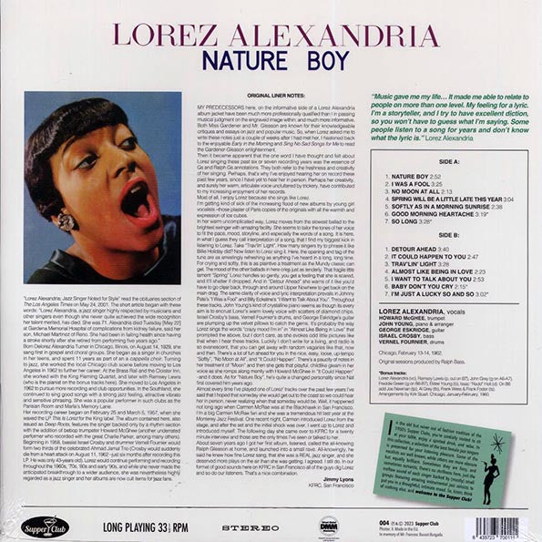 Lorez Alexandria - Nature Boy (+4 bonus tracks) (ltd. ed.) (LP) - PureSound Records