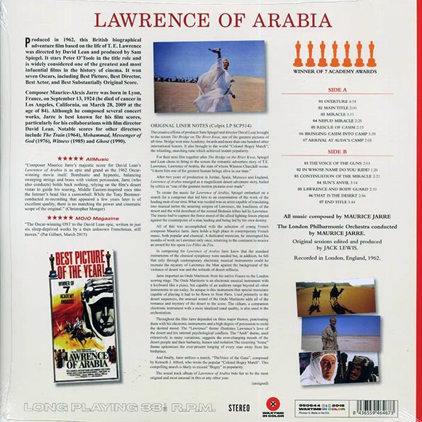 Maurice Jarre - Lawrence Of Arabia: Original Soundtrack Recording (ltd. ed.) (180g) (LP) - PureSound Records