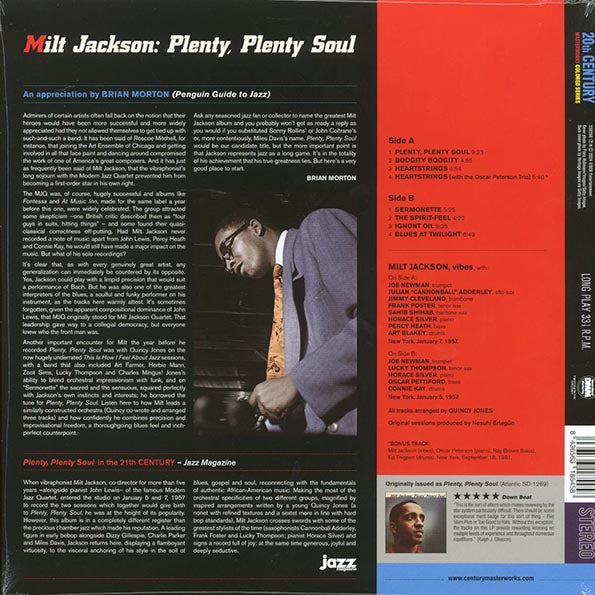 Milt Jackson - Plenty, Plenty Soul (+bonus track) (ltd. ed.) (180g) (LP) - PureSound Records