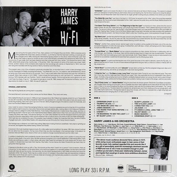 Harry James - Harry James in Hi-Fi (ltd. ed.) (180g) (LP) - PureSound Records