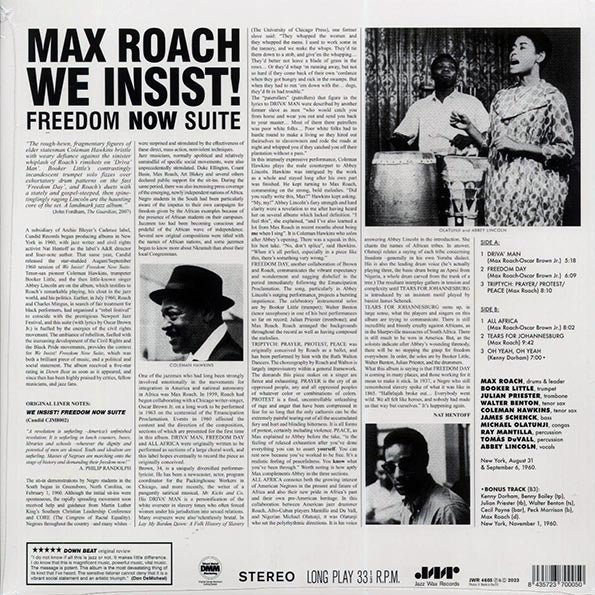Max Roach - We Insist! Max Roach's Freedom Now Suite (+bonus track) (ltd. ed.) (LP) - PureSound Records