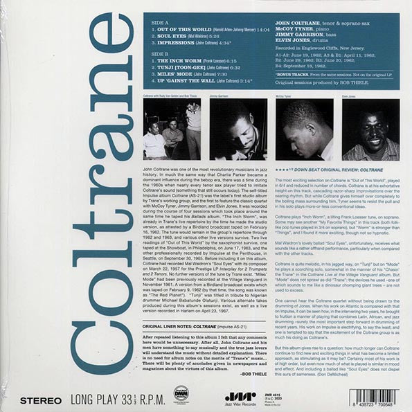 John Coltrane - Coltrane (+2 bonus tracks) (ltd. ed.) (LP) - PureSound Records