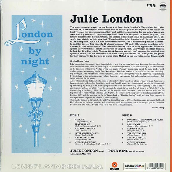Julie London, Pete King & His Orchestra - London By Night (ltd. ed.) (180g) (LP) - PureSound Records